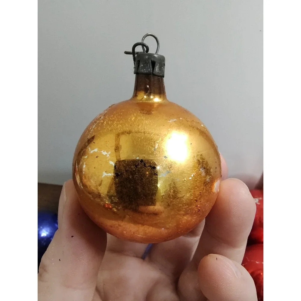 Vintage Mercury Glass Ball Christmas Ornaments 1 25